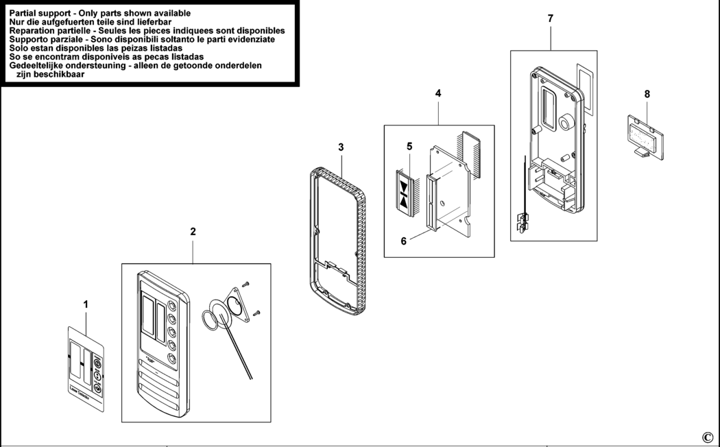 Stanley RLD-G Type 1 Digital Laser Detector Spare Parts