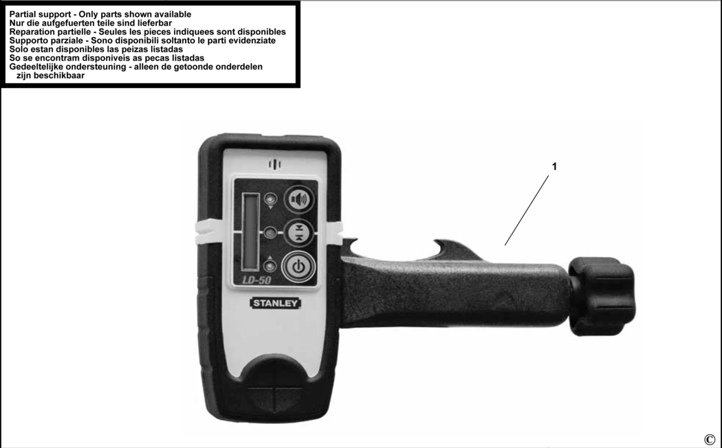 Stanley LD50 Type 1 Digital Laser Detector Spare Parts