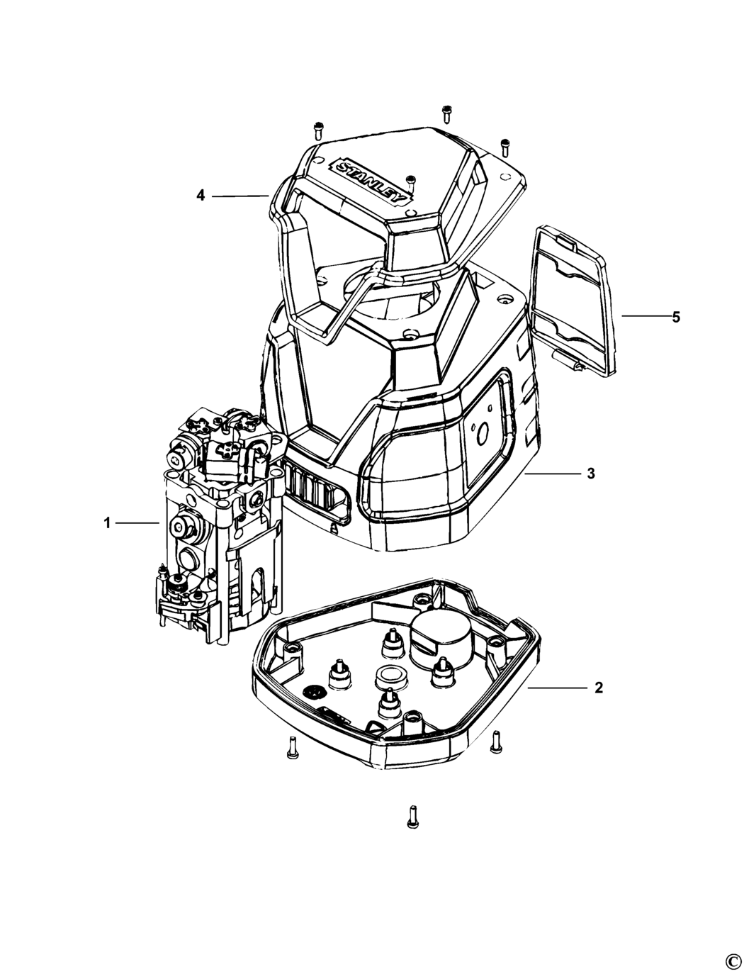 Stanley SLL360 Type 1 Crossline Laser Spare Parts