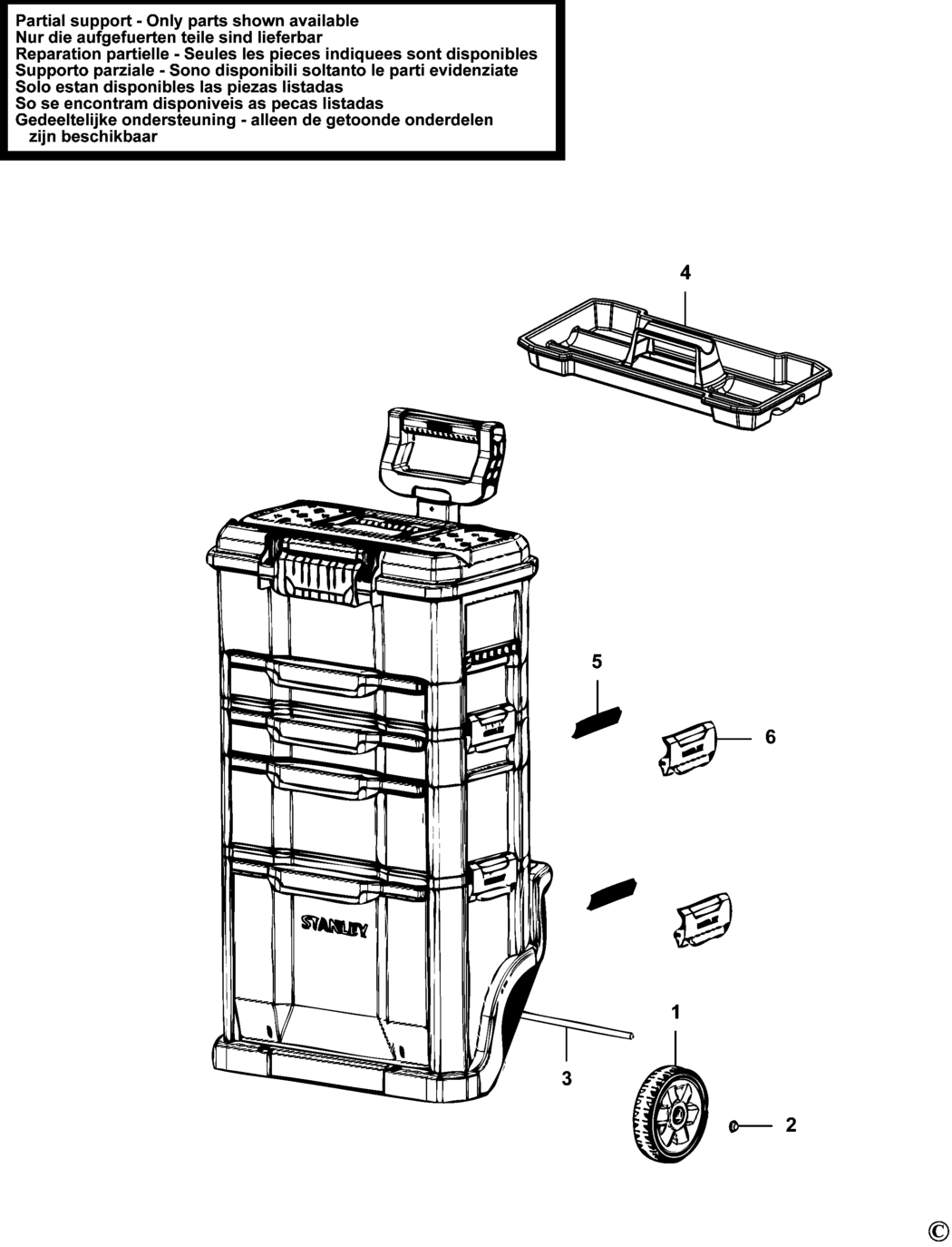 Stanley 1-79-206 Type 0 Workcentre Spare Parts