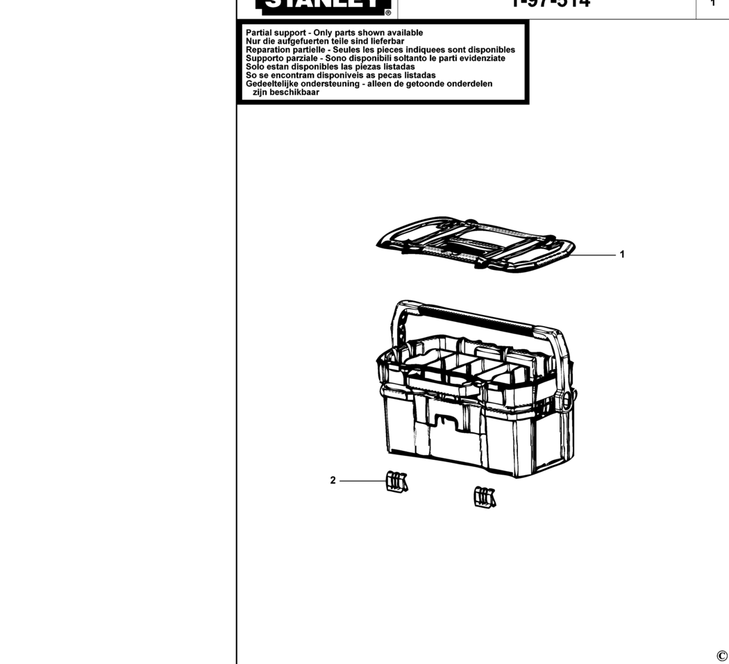 Stanley 1-97-514 Type 1 Workbox Spare Parts