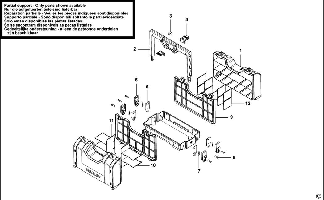 Stanley STST1-71963 Type 1 Organiser Spare Parts