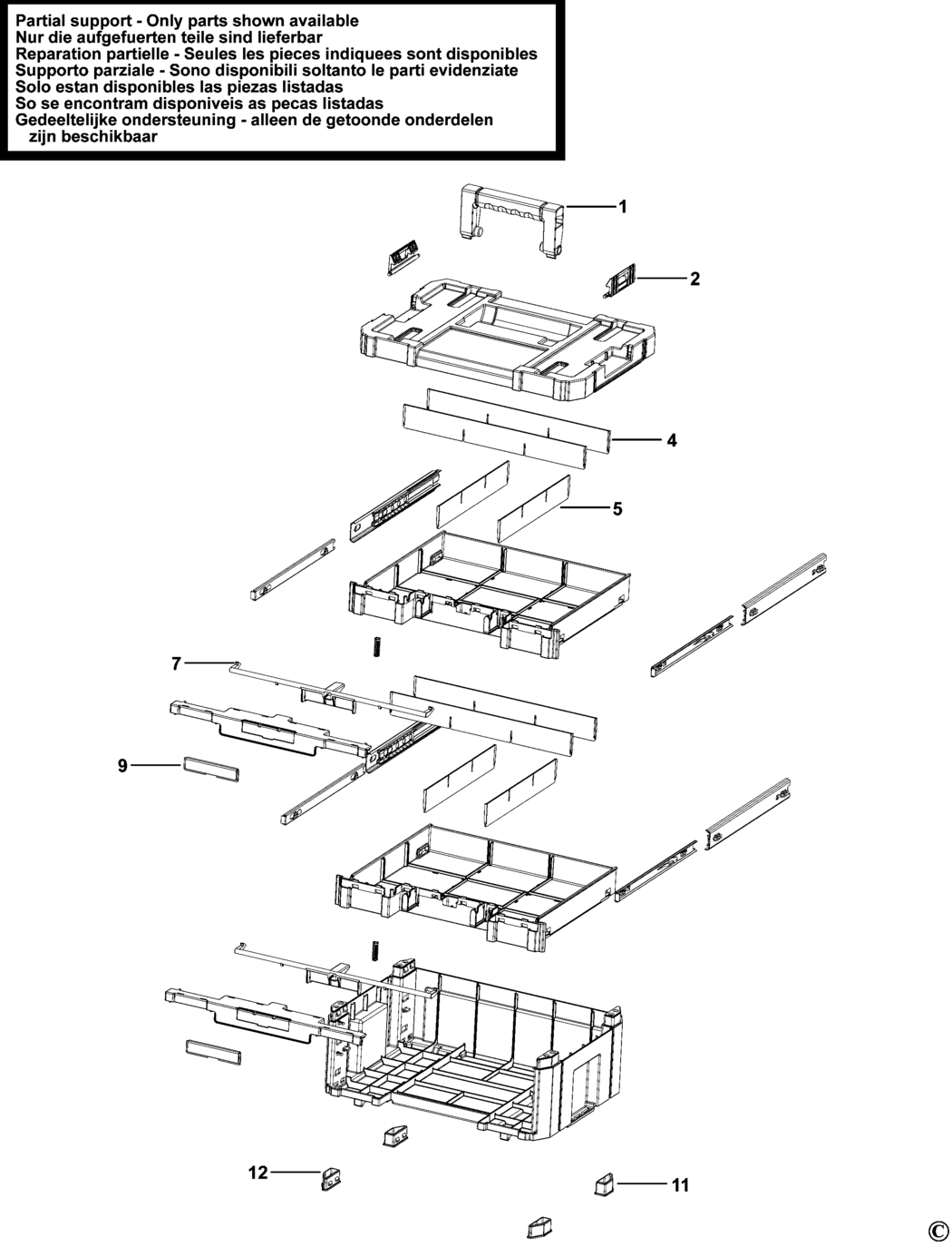 Stanley FMST1-71969 Type 1 Workbox Spare Parts