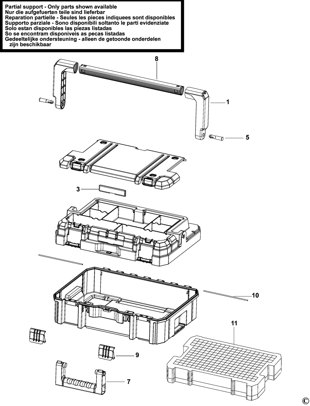 Stanley FMST1-71967 Type 1 Workbox Spare Parts