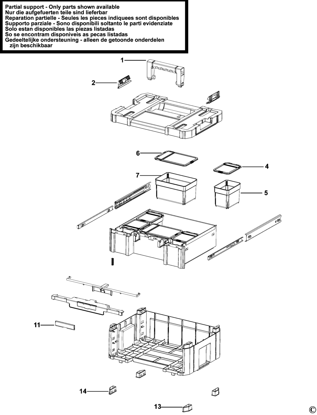 Stanley FMST1-71968 Type 1 Workbox Spare Parts