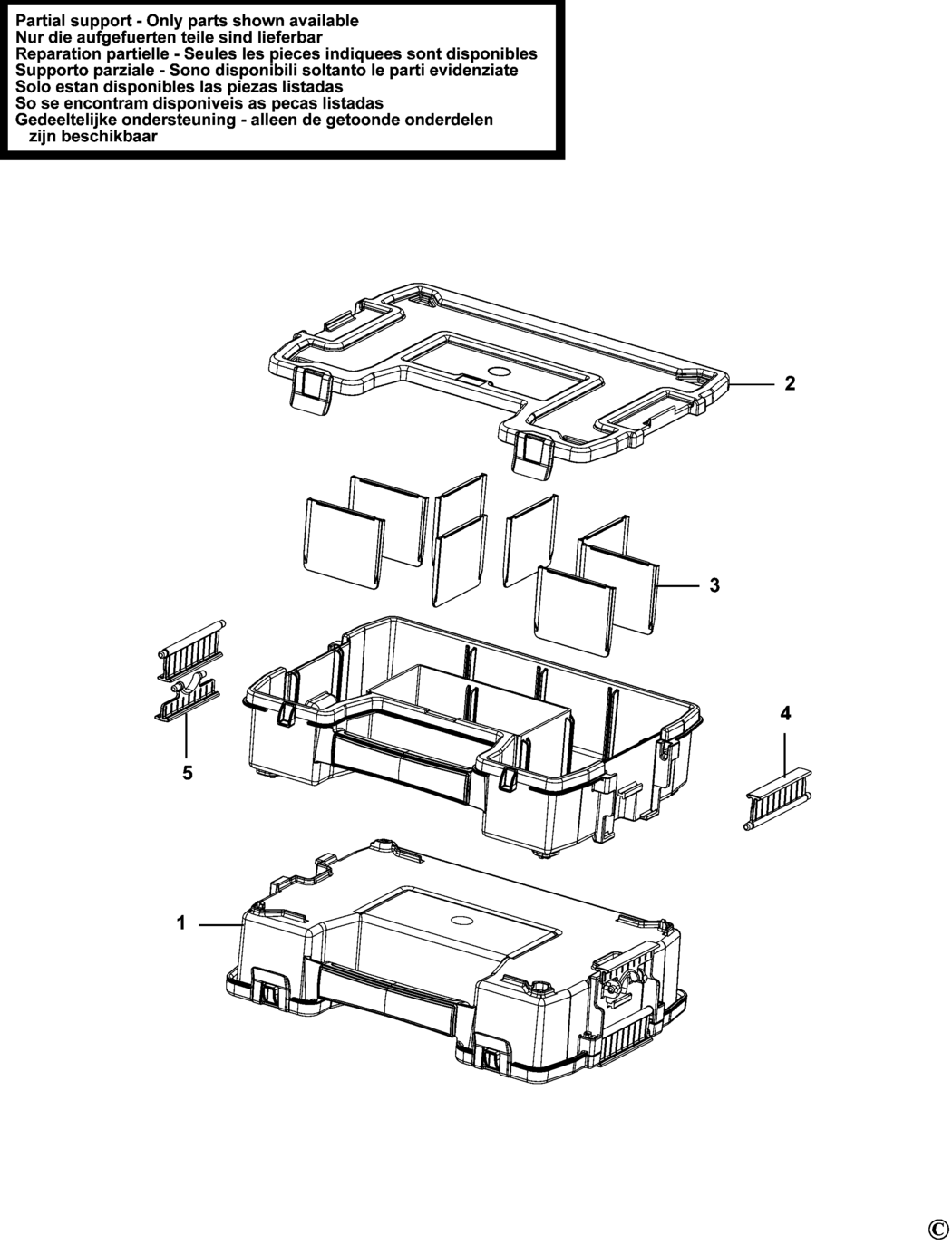 Stanley STST1-71197 Type 1 Organiser Spare Parts