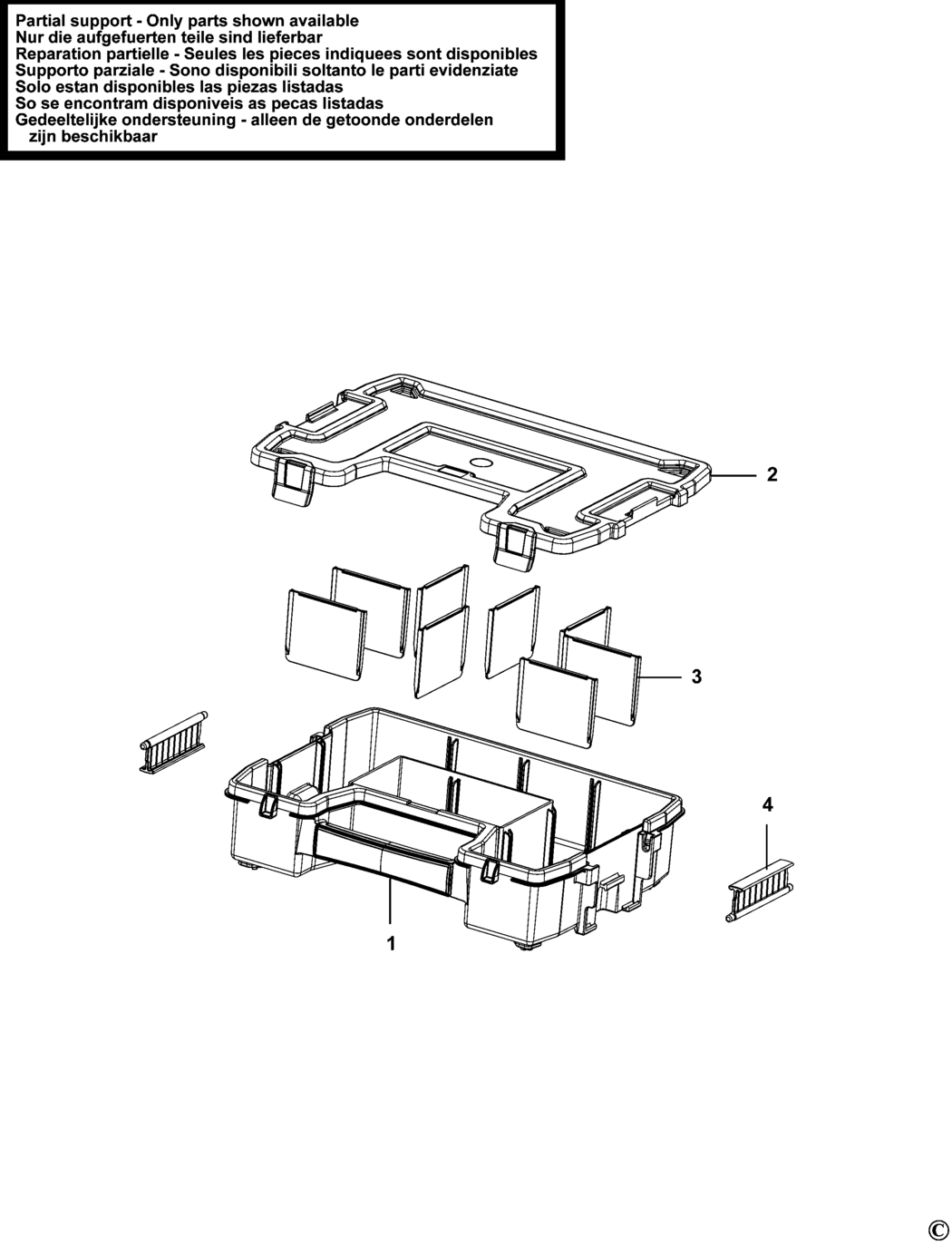 Stanley STST1-70720 Type 1 Organiser Spare Parts