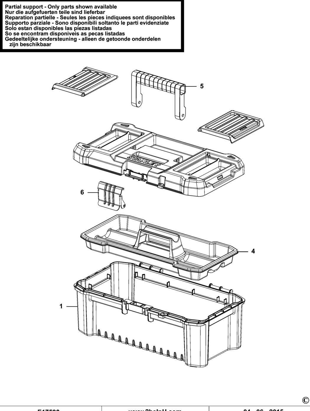 Stanley STST1-75515 Type 1 Workbox Spare Parts