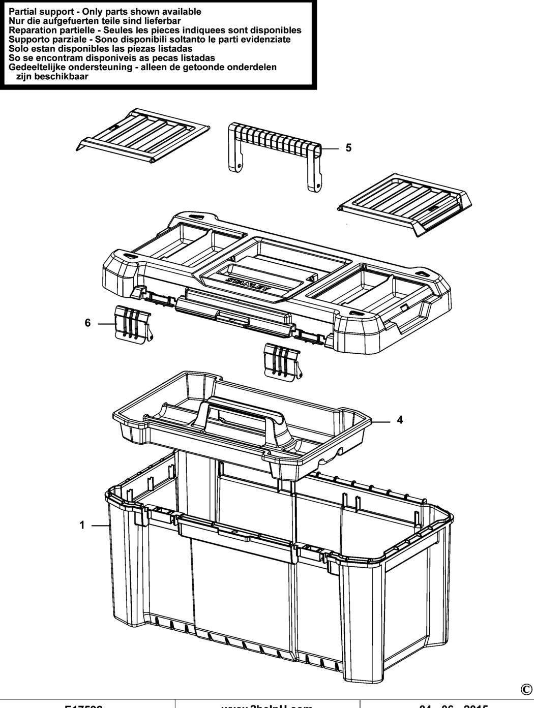 Stanley STST1-75521 Type 1 Workbox Spare Parts