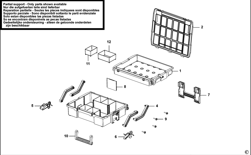 Stanley STST1-75540 Type 1 Organiser Spare Parts