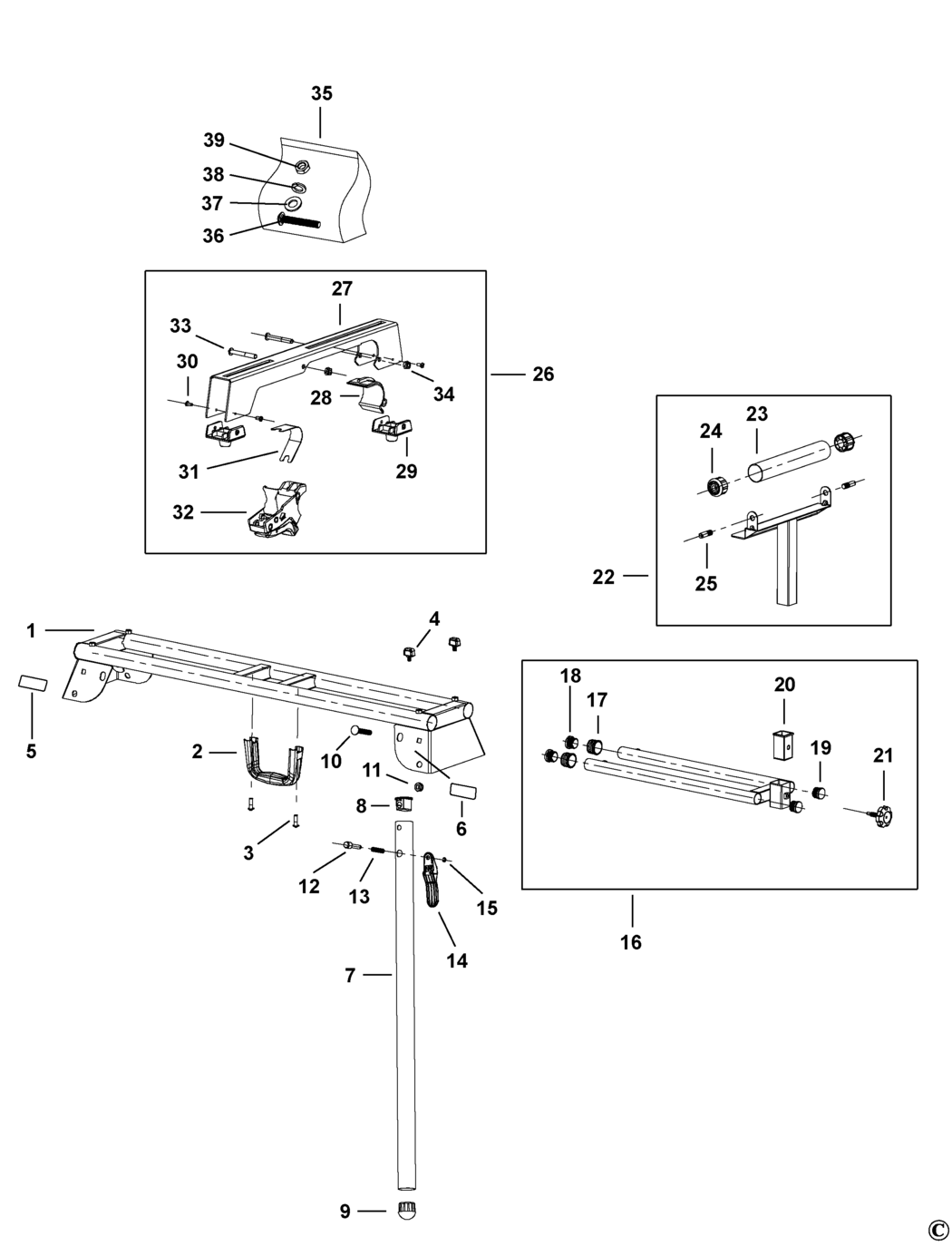 Stanley FME790 Type 1 Leg Stand Spare Parts