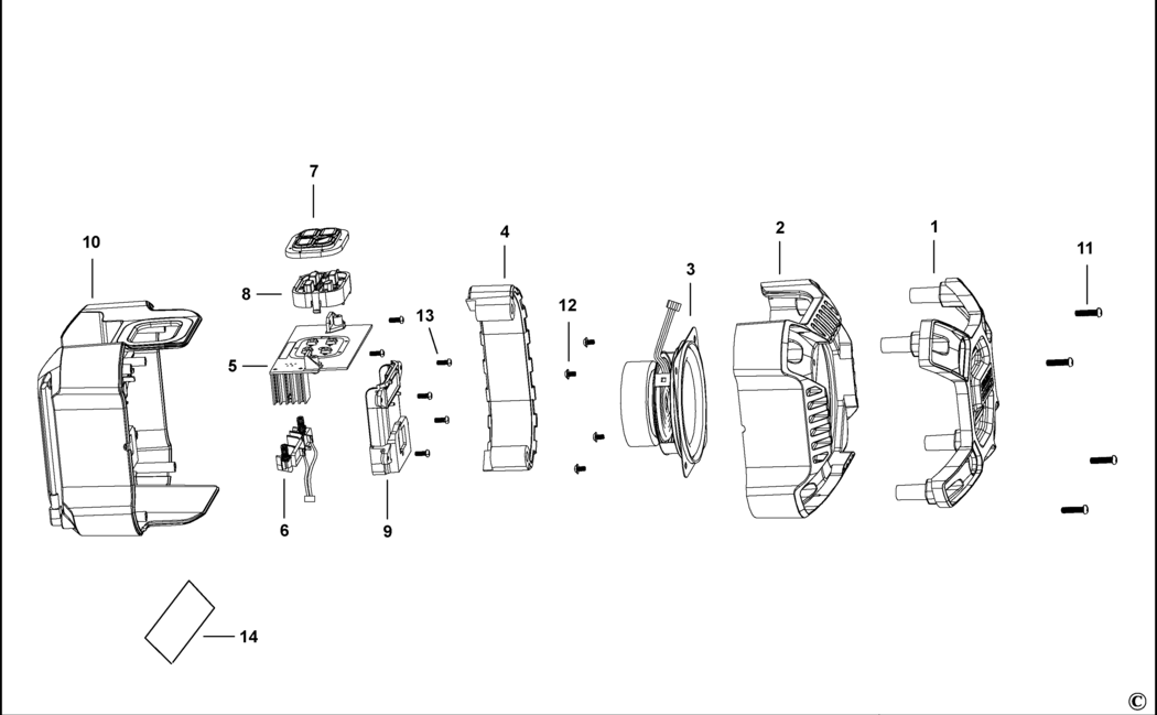 Stanley FMC772 Type 1 Speaker Spare Parts