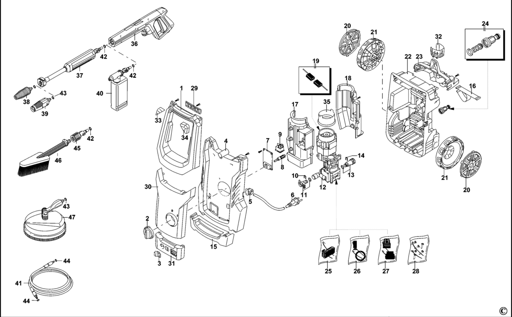 Stanley SXPW14PE Type 1 Pressure Washer Spare Parts