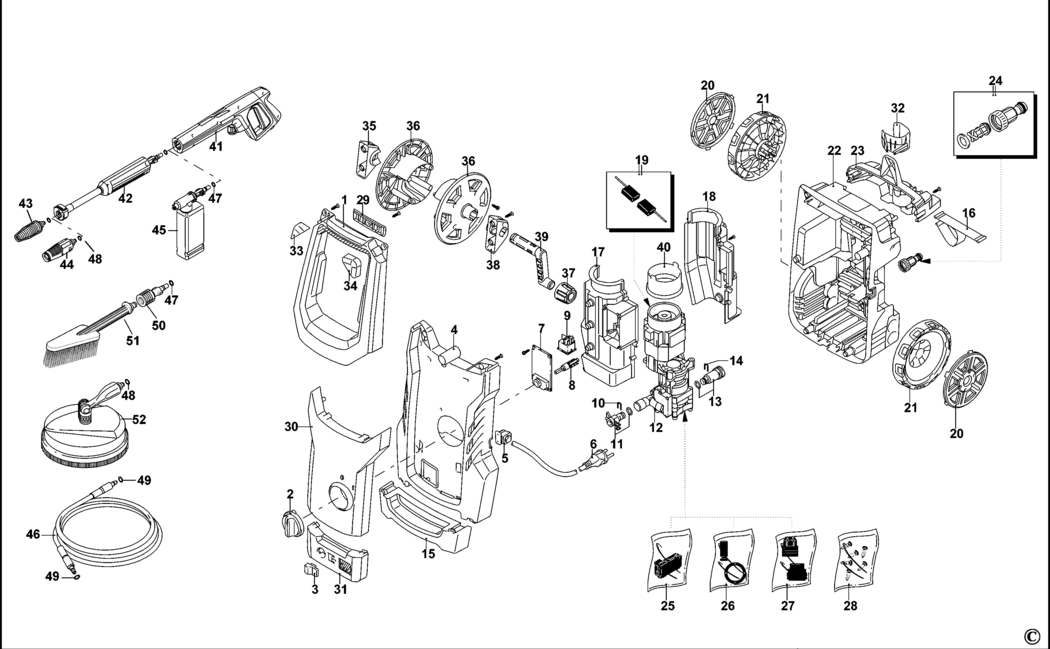 Stanley SXPW16PE Type 1 Pressure Washer Spare Parts