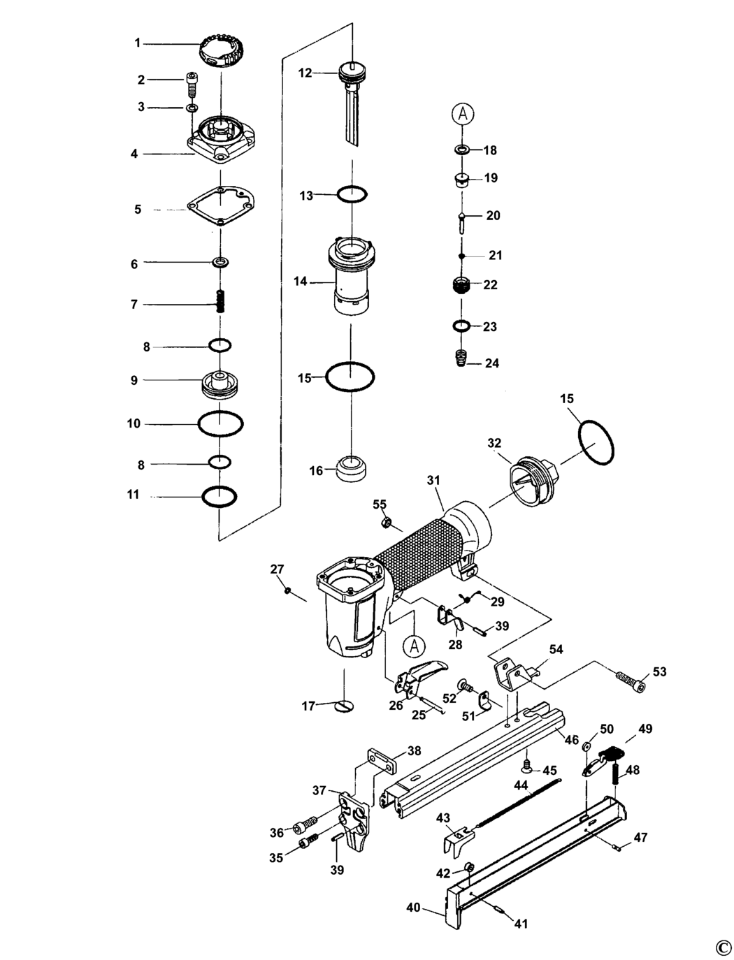 Stanley APC-MPU Type 1 Nailer Spare Parts