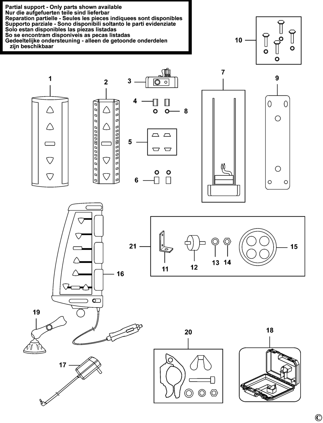 Stanley FMHT1-77360 Type 1 Machine Control Receiver Spare Parts