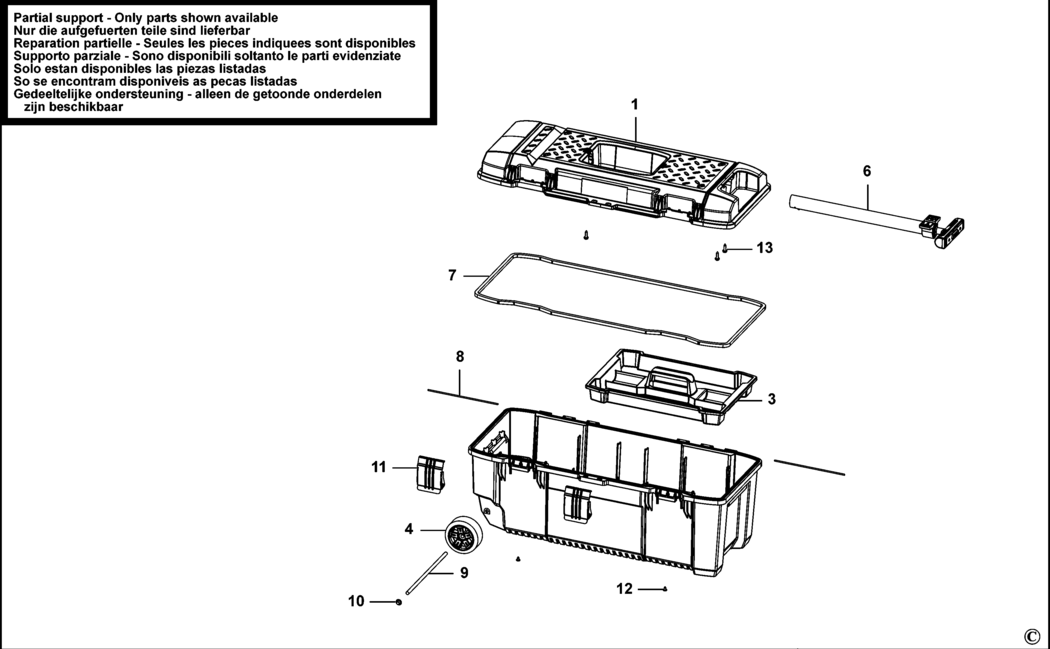 Stanley FMST1-75761 Type 1 Workbox Spare Parts