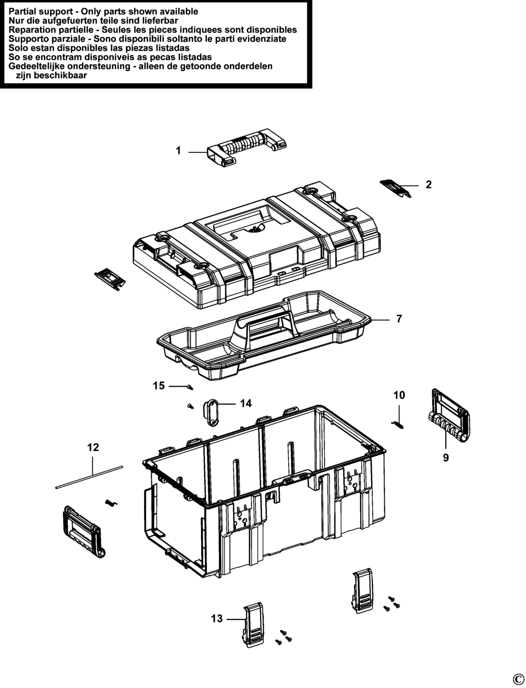 Stanley FMST1-75681 Type 1 Workbox Spare Parts