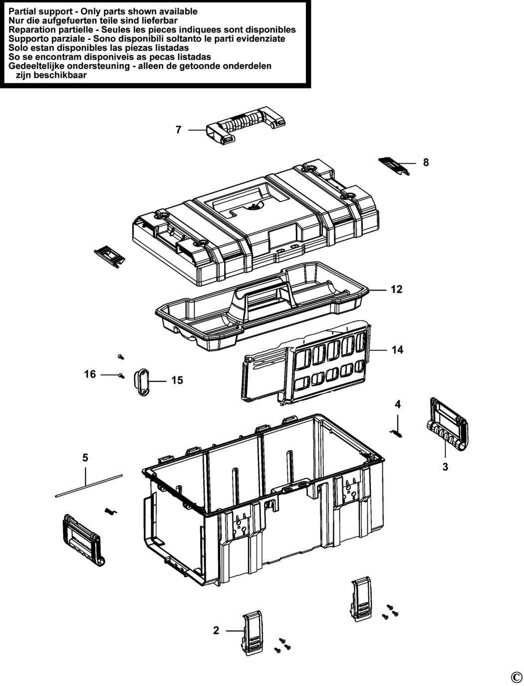 Stanley FMST1-75682 Type 1 Workbox Spare Parts