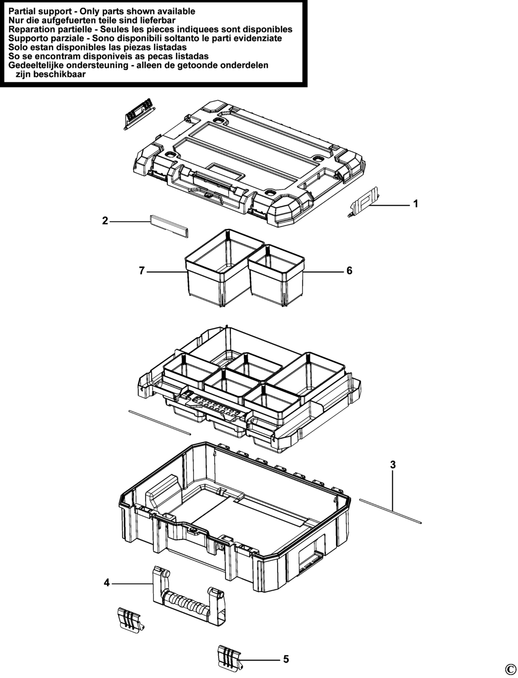 Stanley STST1-75689 Type 1 Organiser Spare Parts