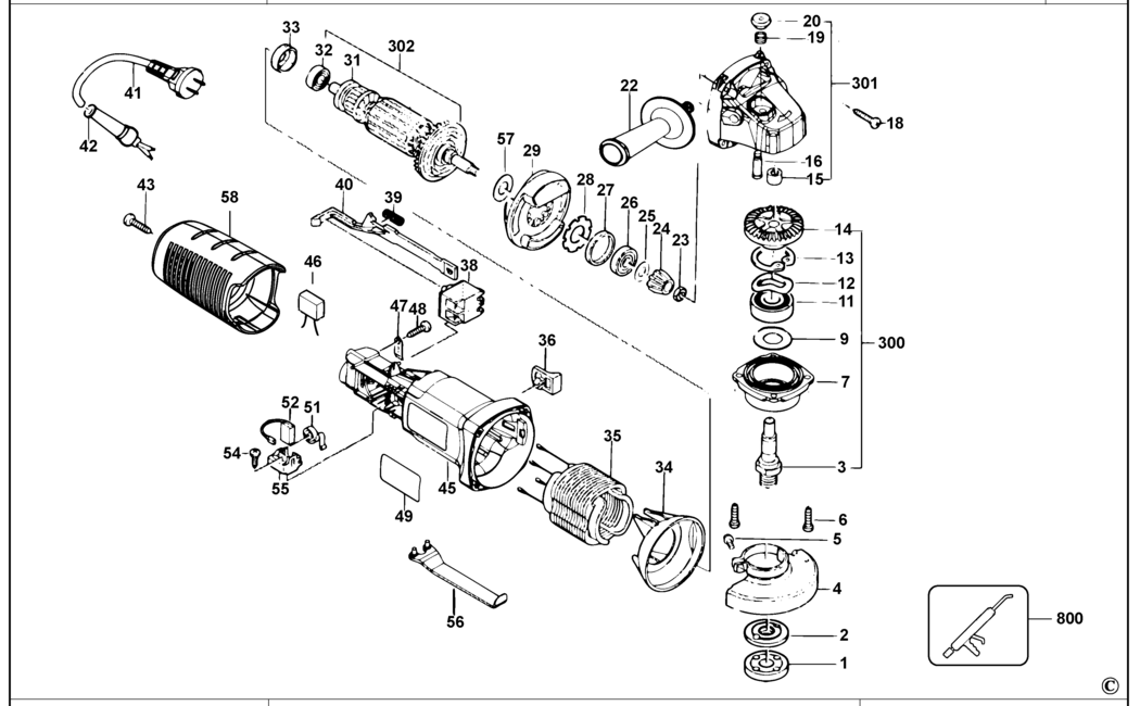 Stanley STGS7115 Type 2 Angle Grinder Spare Parts