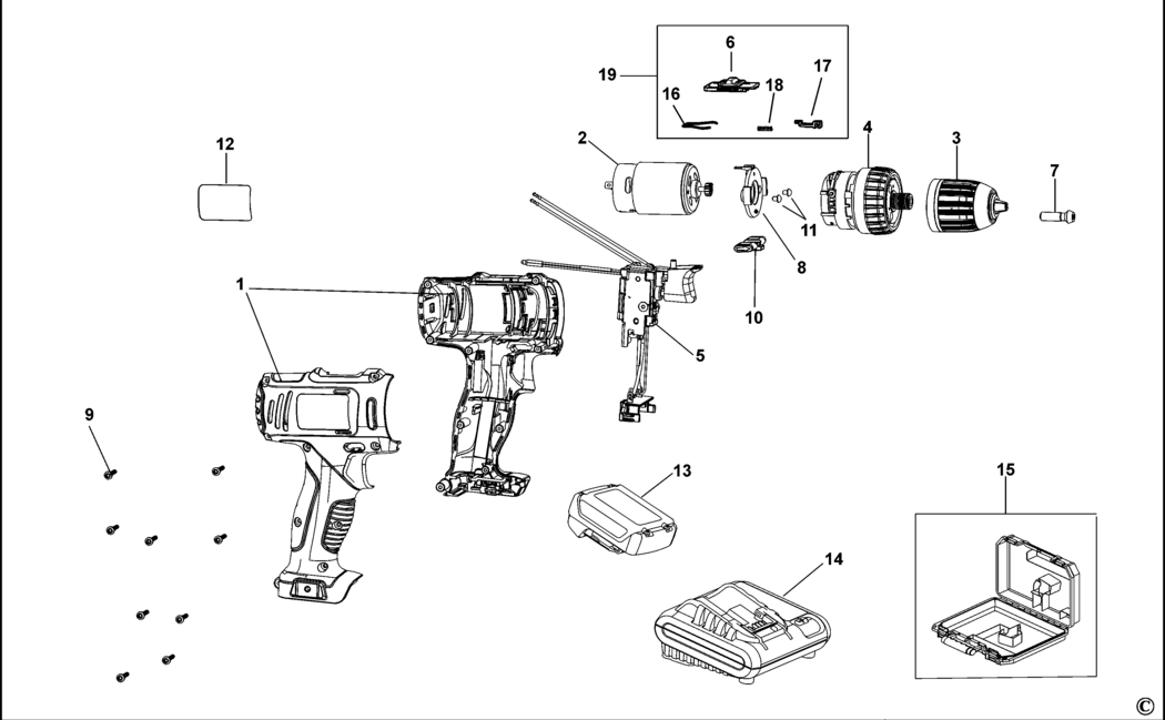 Stanley FMC011S2 Type 1 C'less Drill/driver Spare Parts