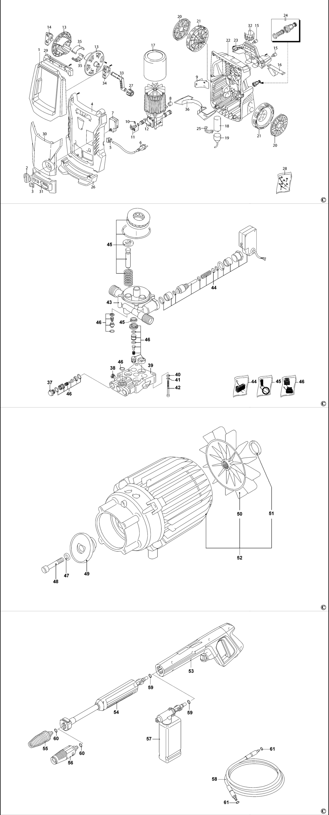 Stanley SXPW19E Type 1 Pressure Washer Spare Parts