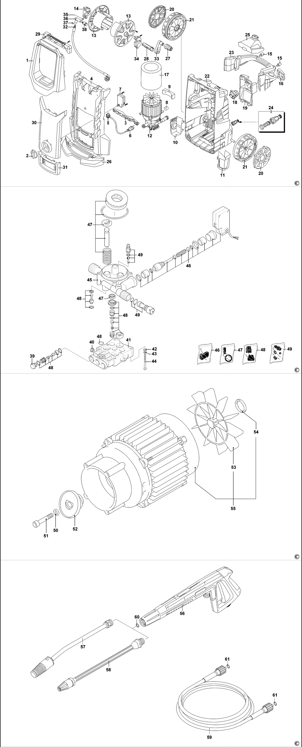 Stanley SXPW21HE Type 1 Pressure Washer Spare Parts