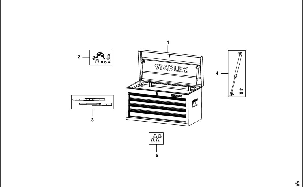 Stanley STMT1-75062 Type 1 Workbox Spare Parts