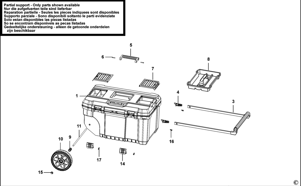 Stanley STST1-80150 Type 1 Workbox Spare Parts