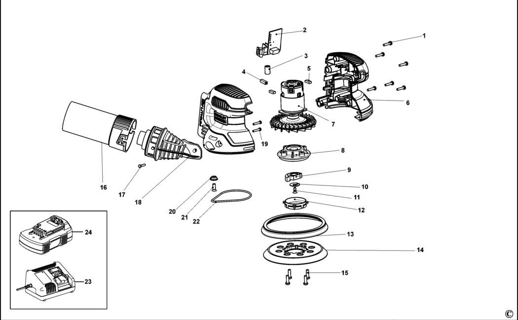 Stanley FMCW220 Type 1 Sander Spare Parts