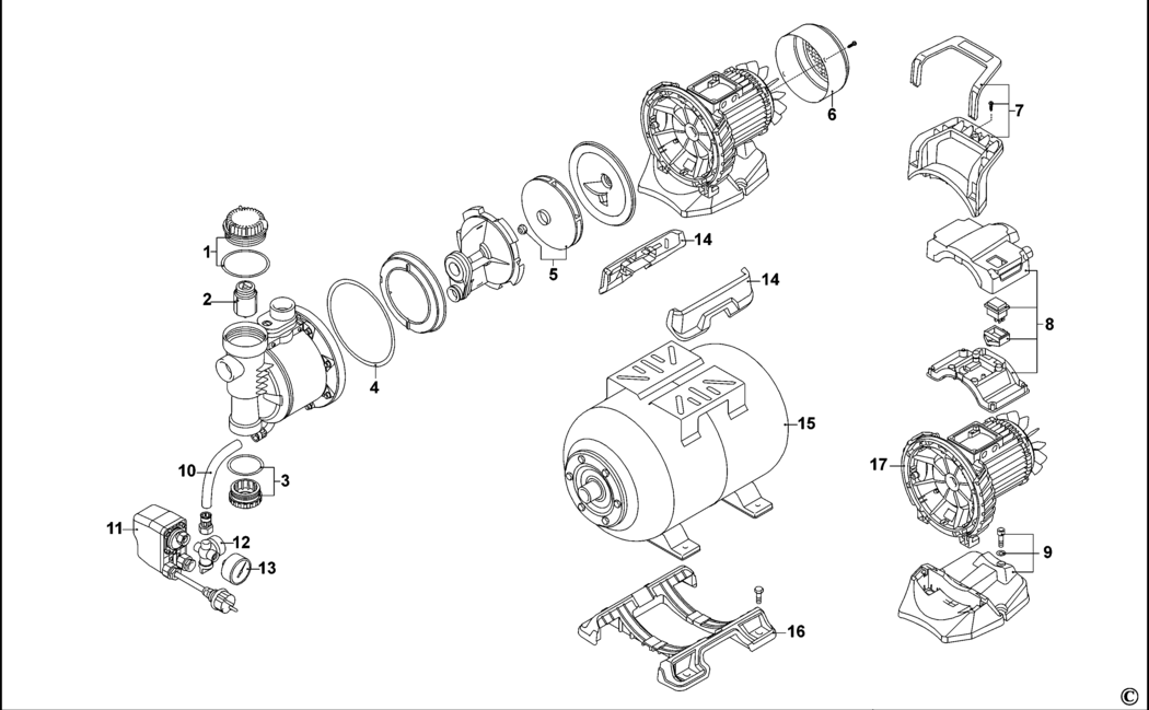 Stanley SXGP900XFBE Type 1 Pump Spare Parts