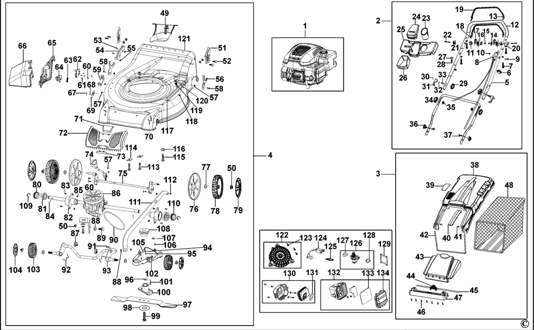 Stanley SLM196510SP Type 1 Mower Spare Parts