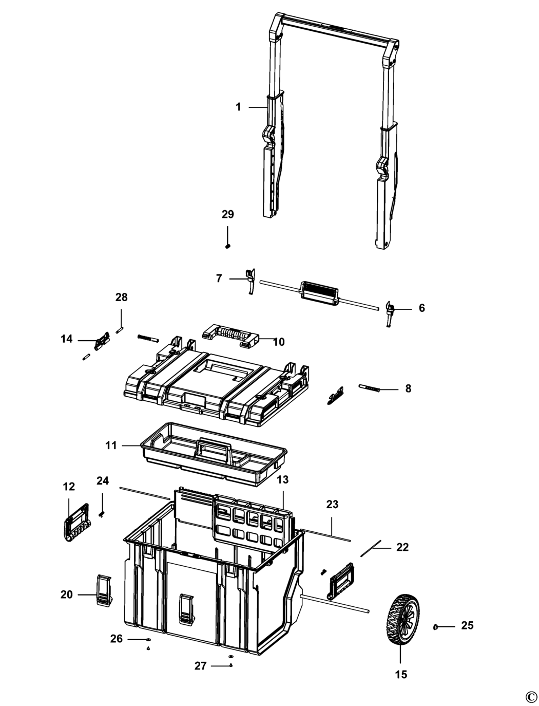 Stanley FMST1-75798 Type 1 Workbox Spare Parts