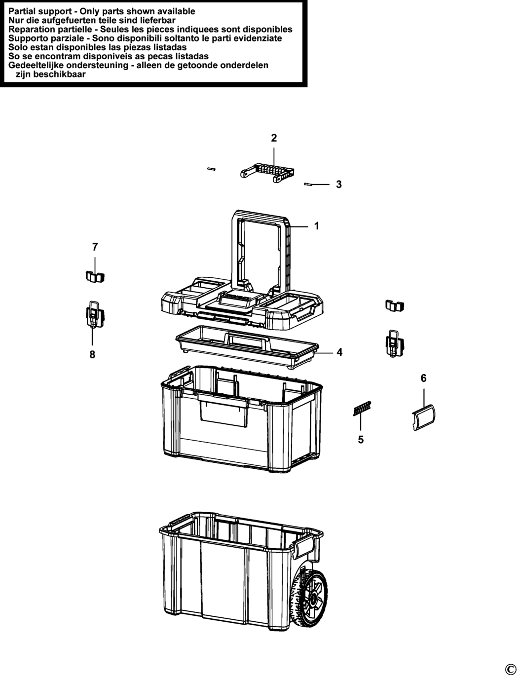 Stanley STST1-70598 Type 1 Workstation Spare Parts