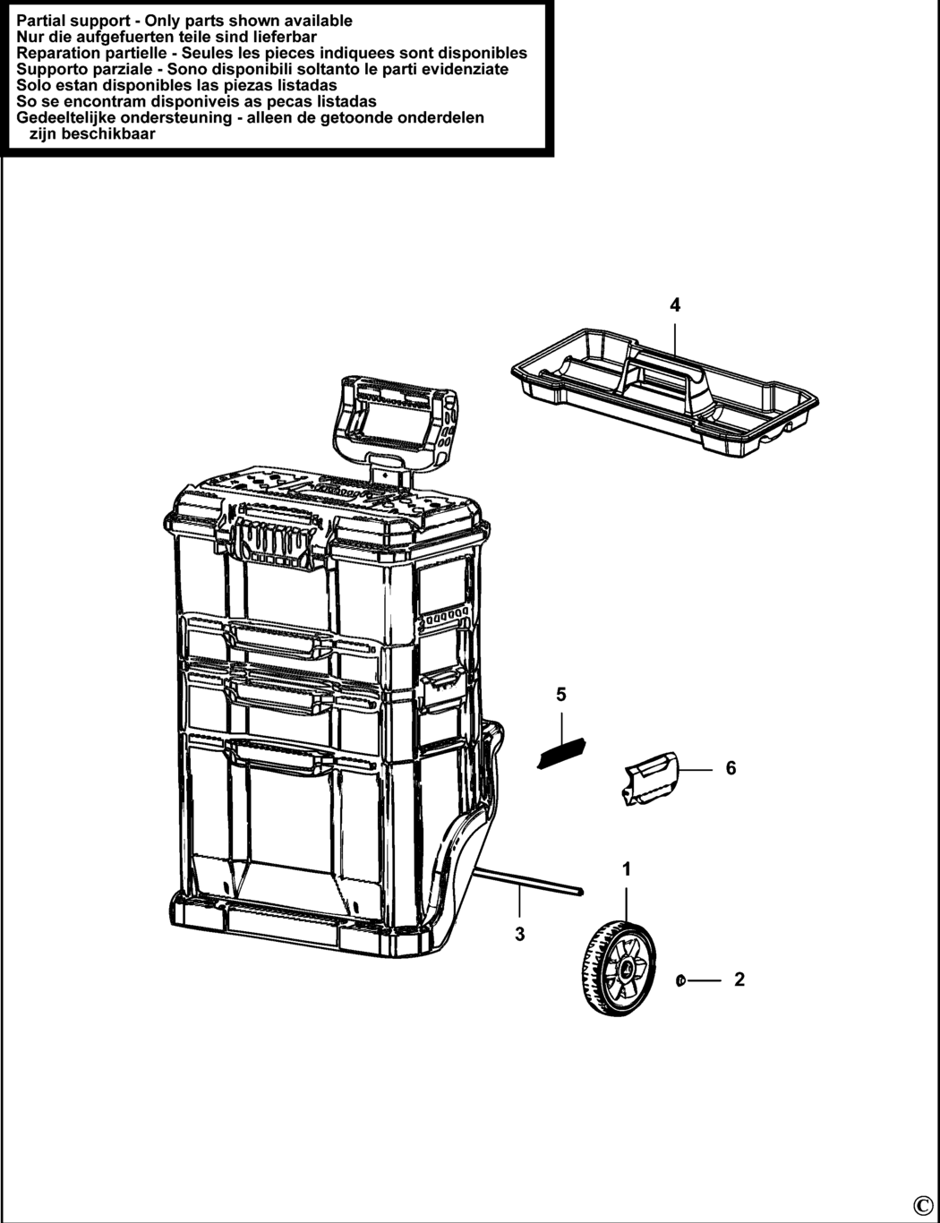 Stanley STST1-70344 Type 1 Workstation Spare Parts