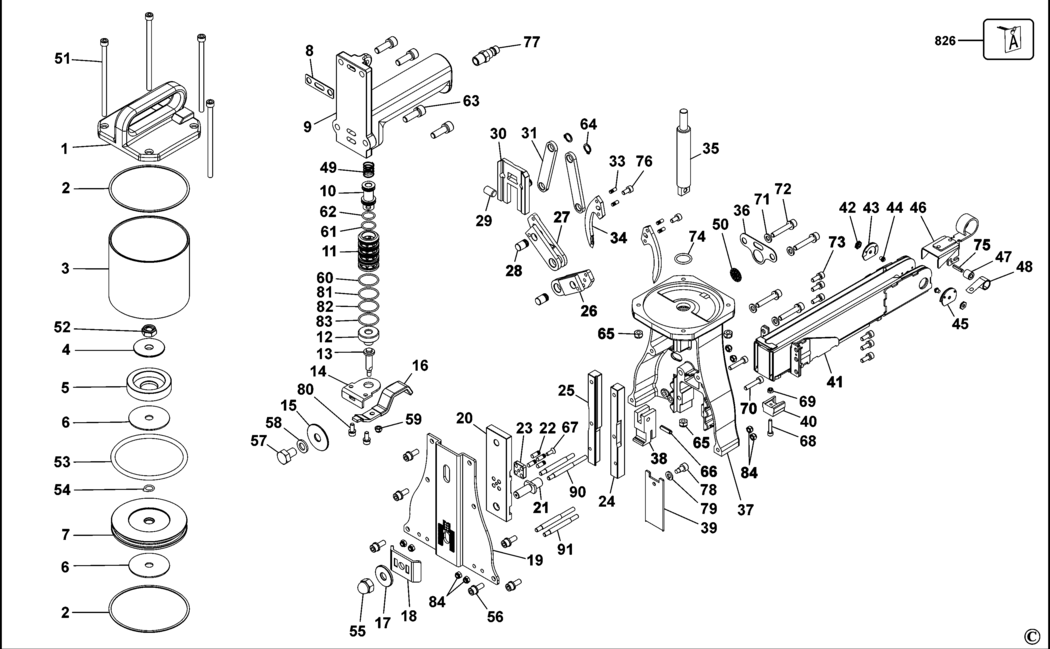 Bostitch D31AD-E Type REV 1 Pneumatic Stapler Spare Parts