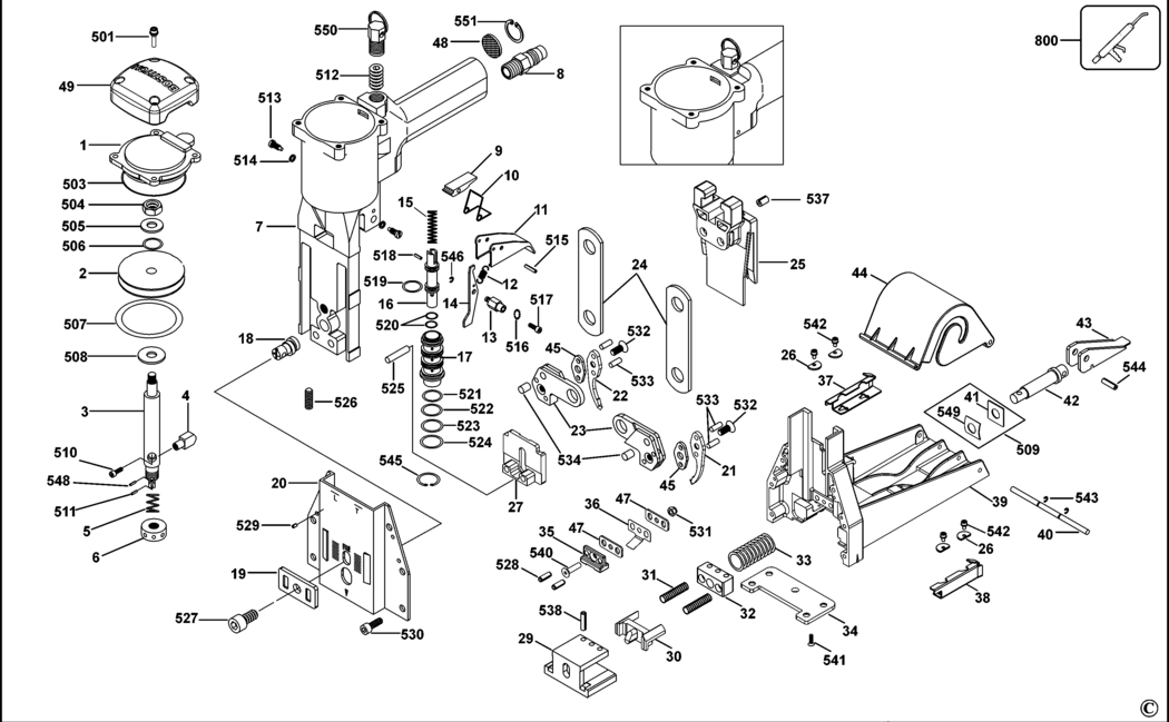 Bostitch D62ADC Type Rev K Carton Sealer Spare Parts