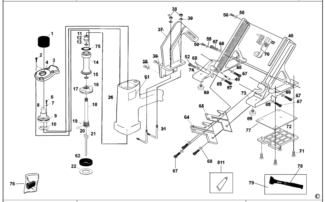 Bostitch MIIIFN Type REVJ Nailer Spare Parts