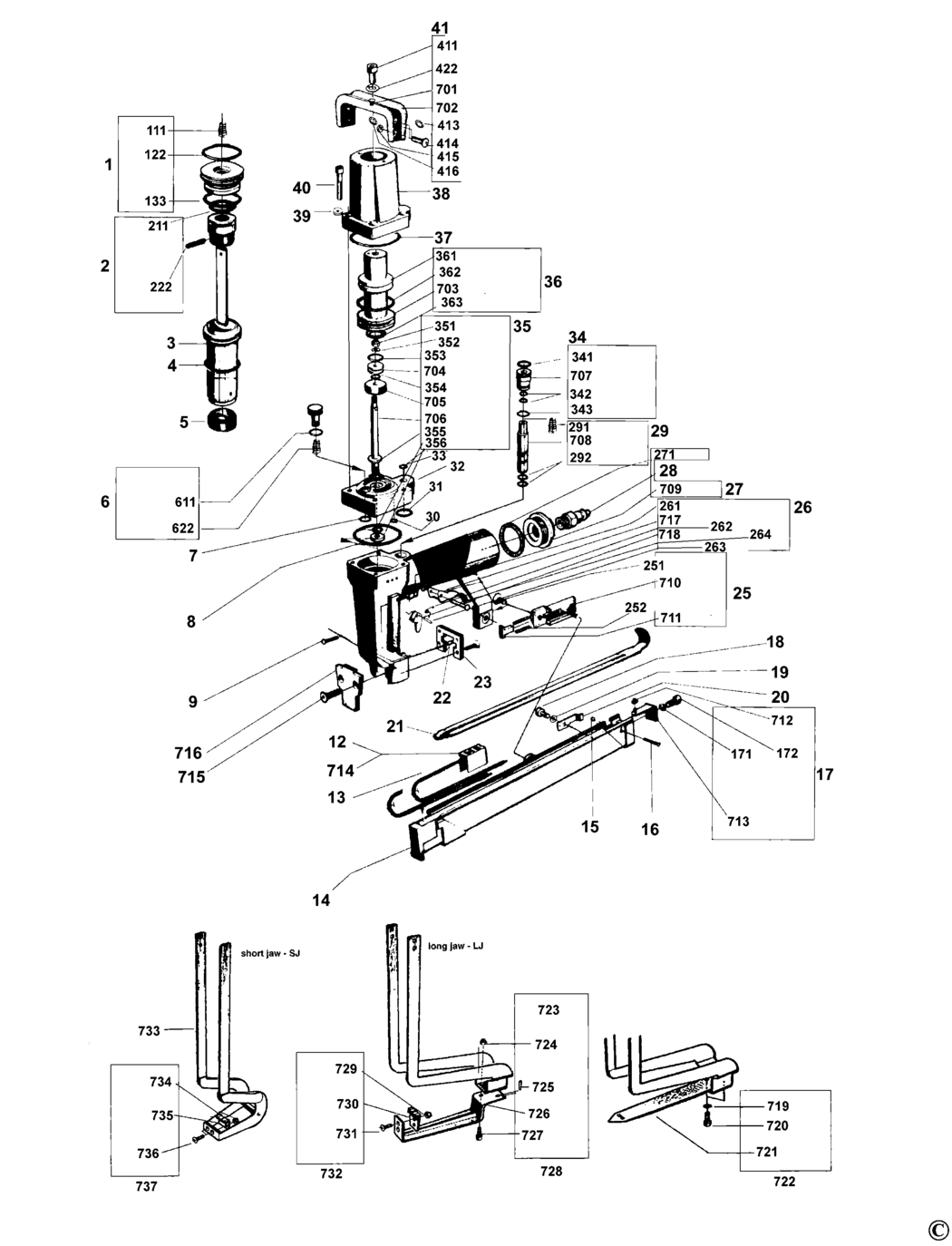 Bostitch L100030 Type REV 0 Stapler Spare Parts