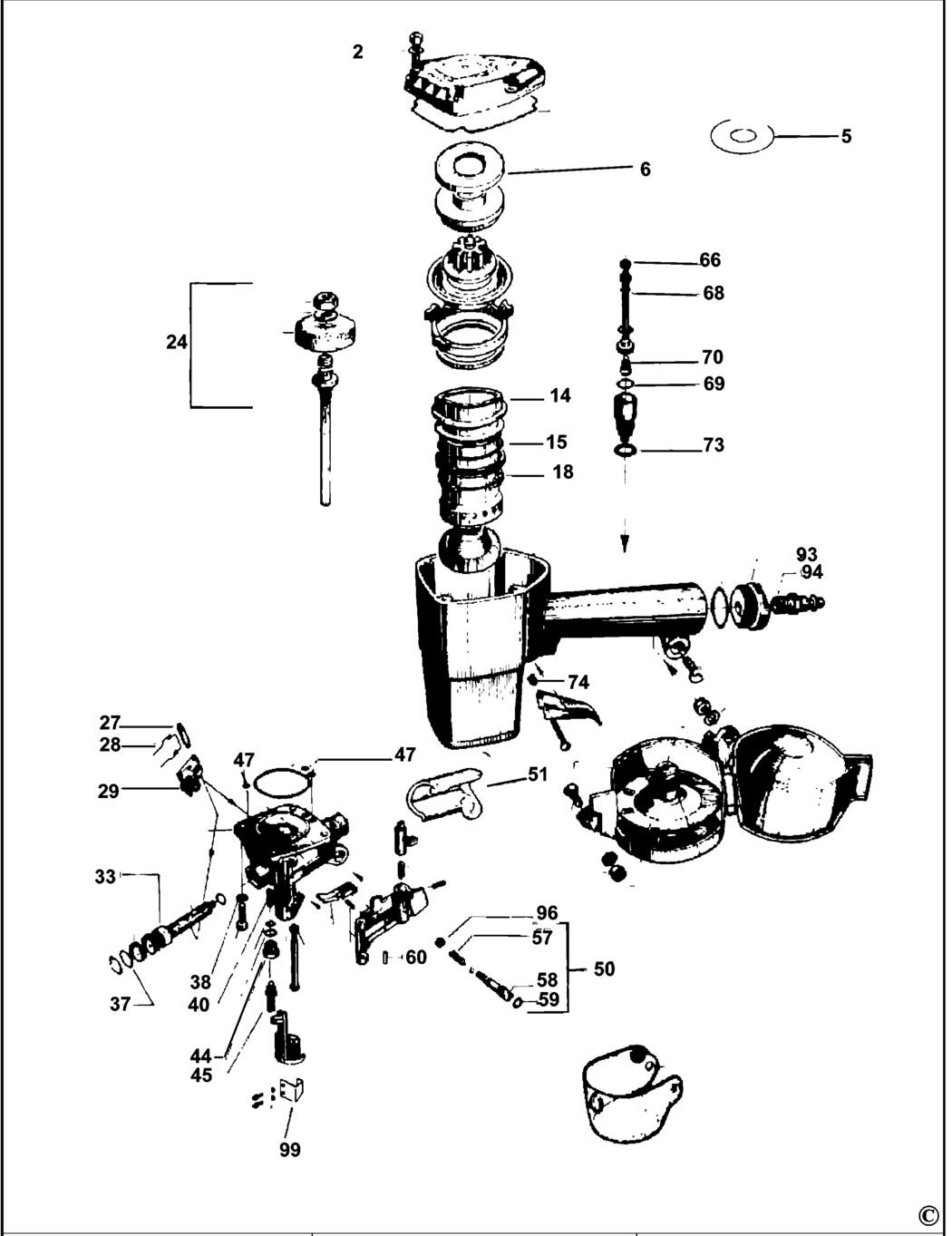 Bostitch ROLL 60 Type REV 0 Nailer Spare Parts