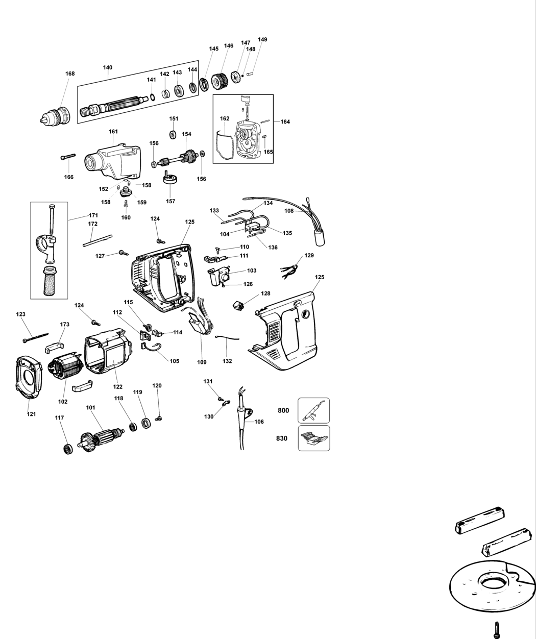 Elu SB43E Type 2 Drill Spare Parts