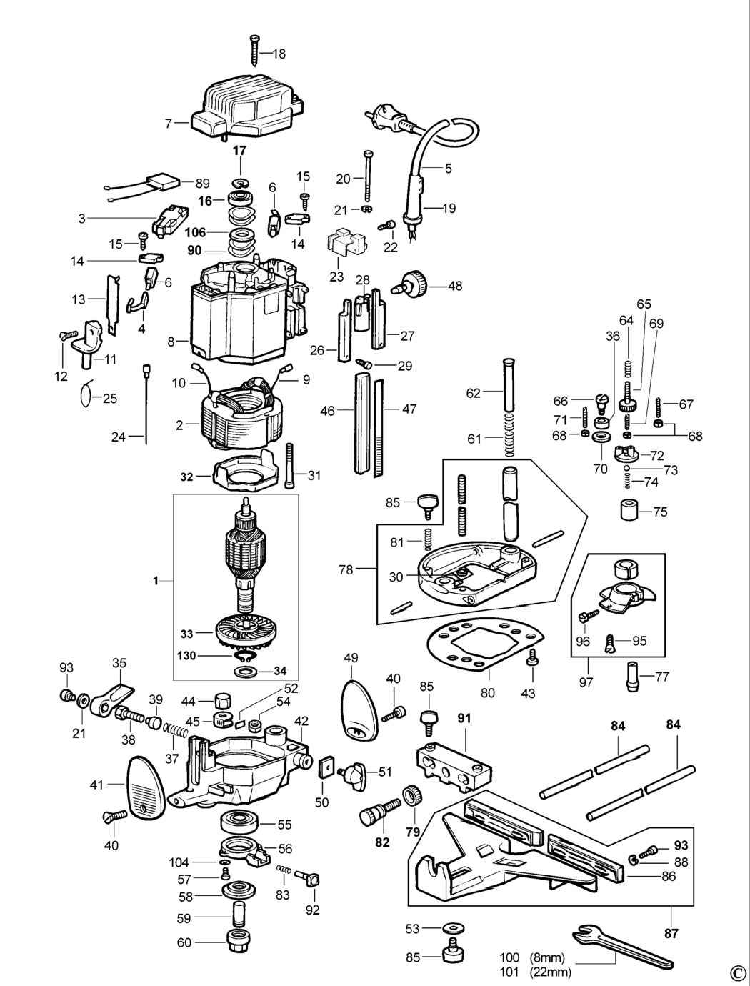 Elu MOF177 Type 3 Router Spare Parts