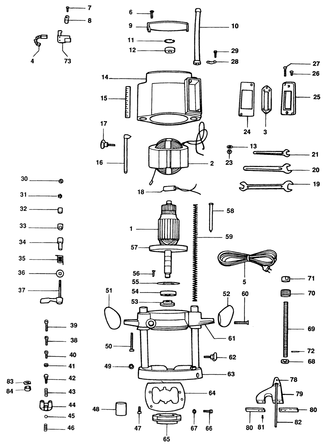 Elu MOF31 Type 1 Router Spare Parts