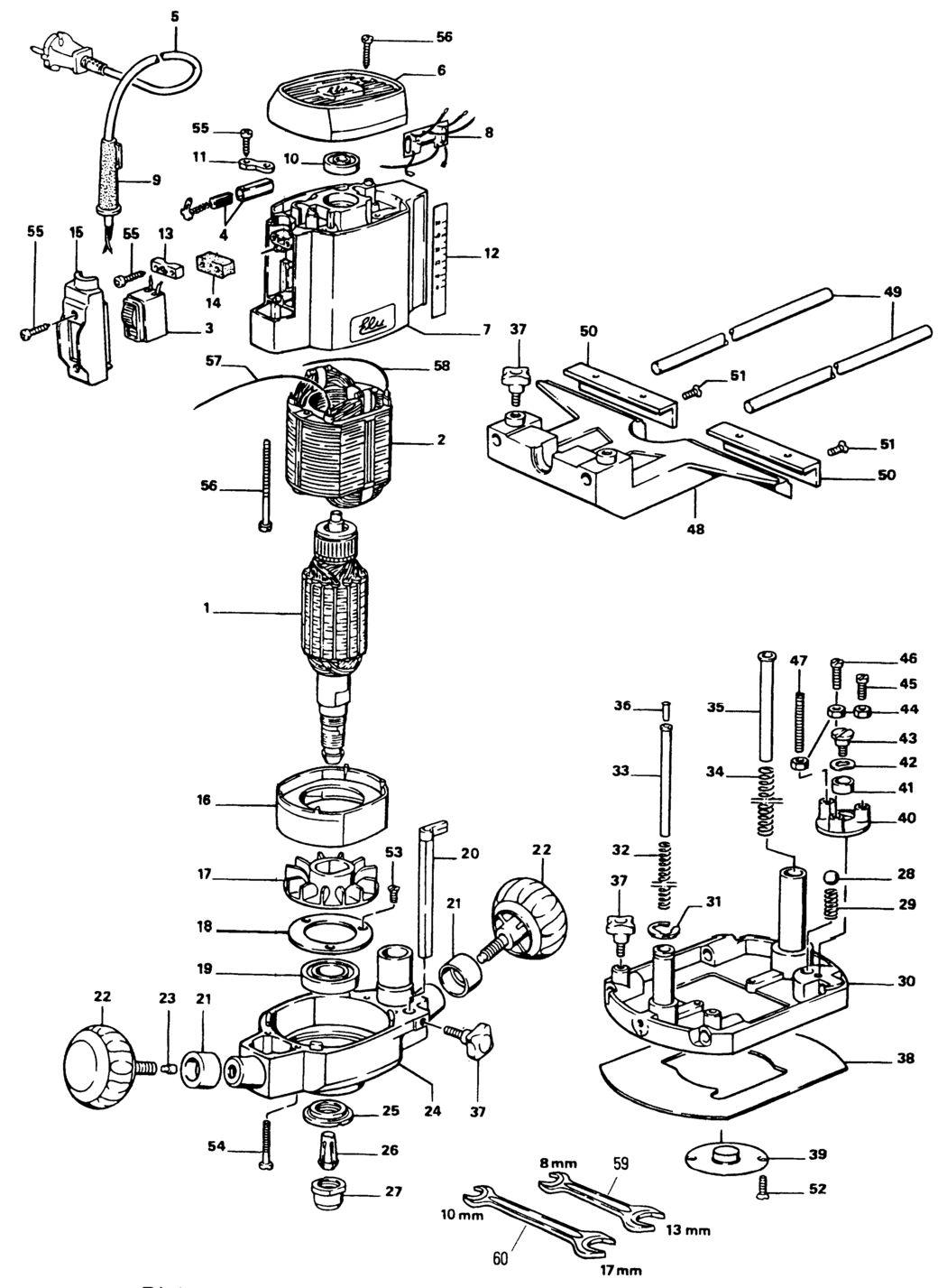 Elu MOF96 Type 1 Router Spare Parts