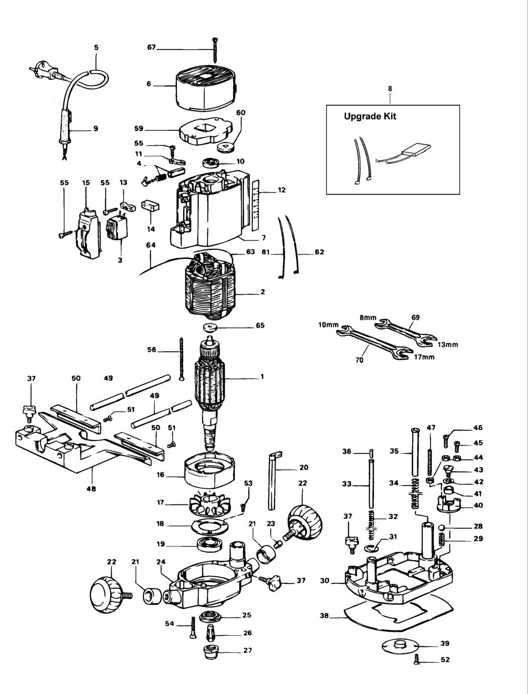 Elu MOF96E Type 1 Router Spare Parts