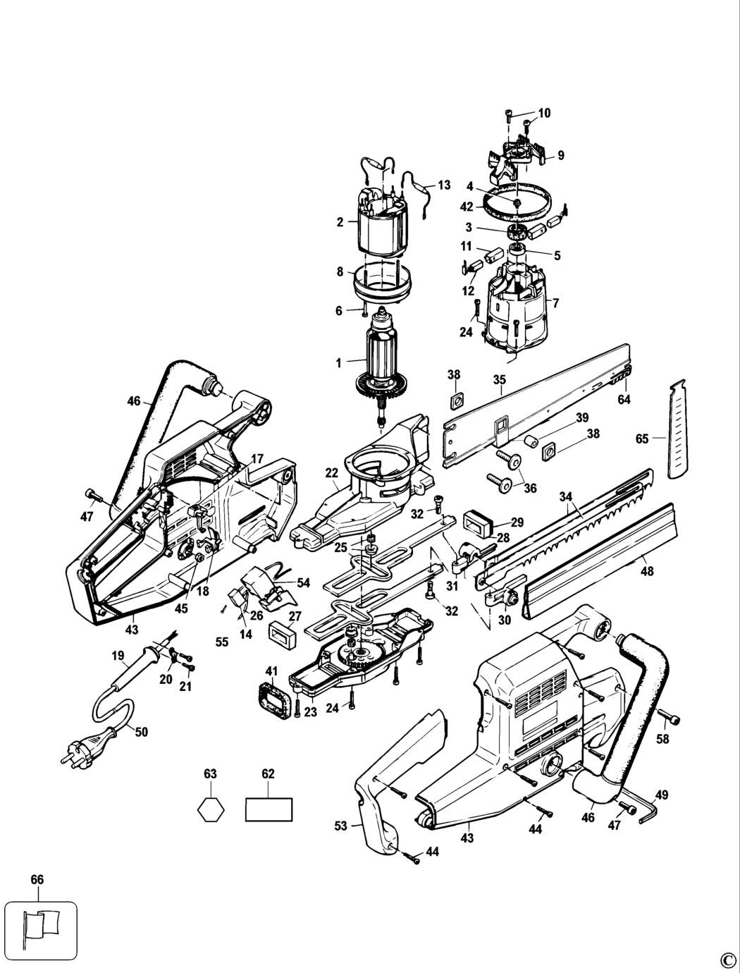 Elu MSU430P Type 1 Universal Saw Spare Parts