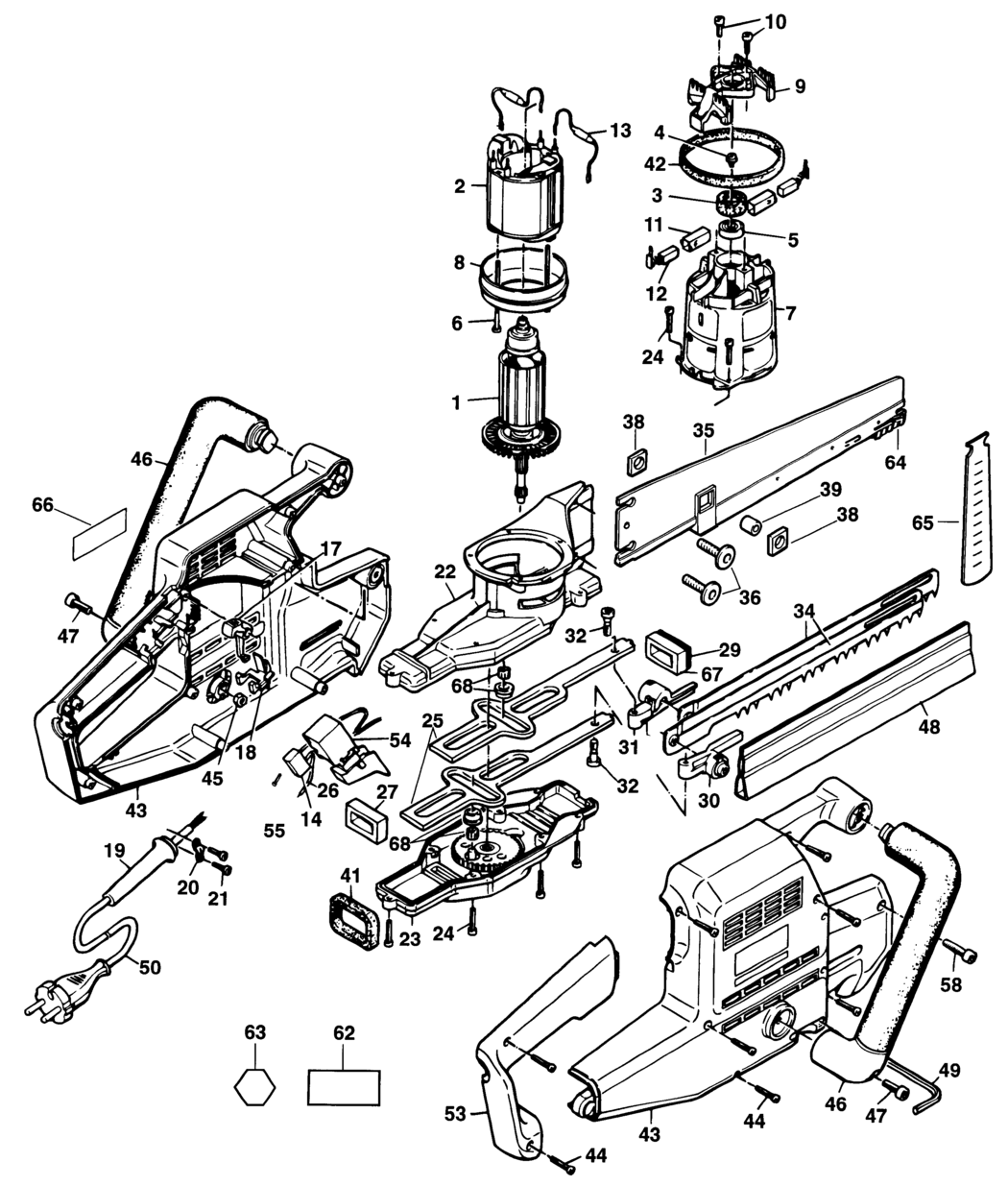 Elu MSU430PL Type 1 Universal Saw Spare Parts