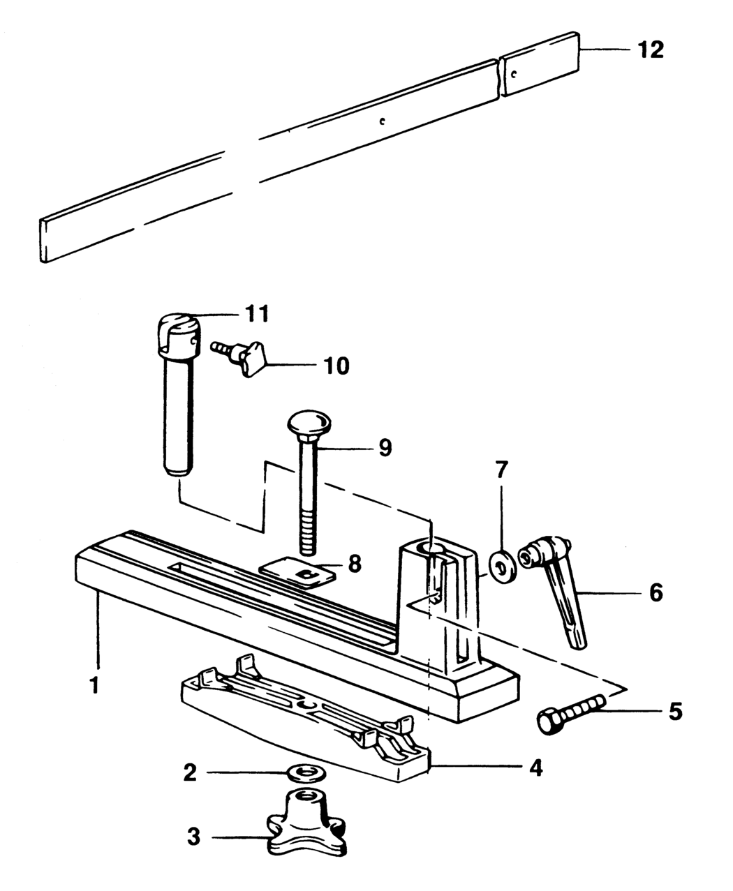 Elu 180105700 Type 1 Tool Rest Spare Parts