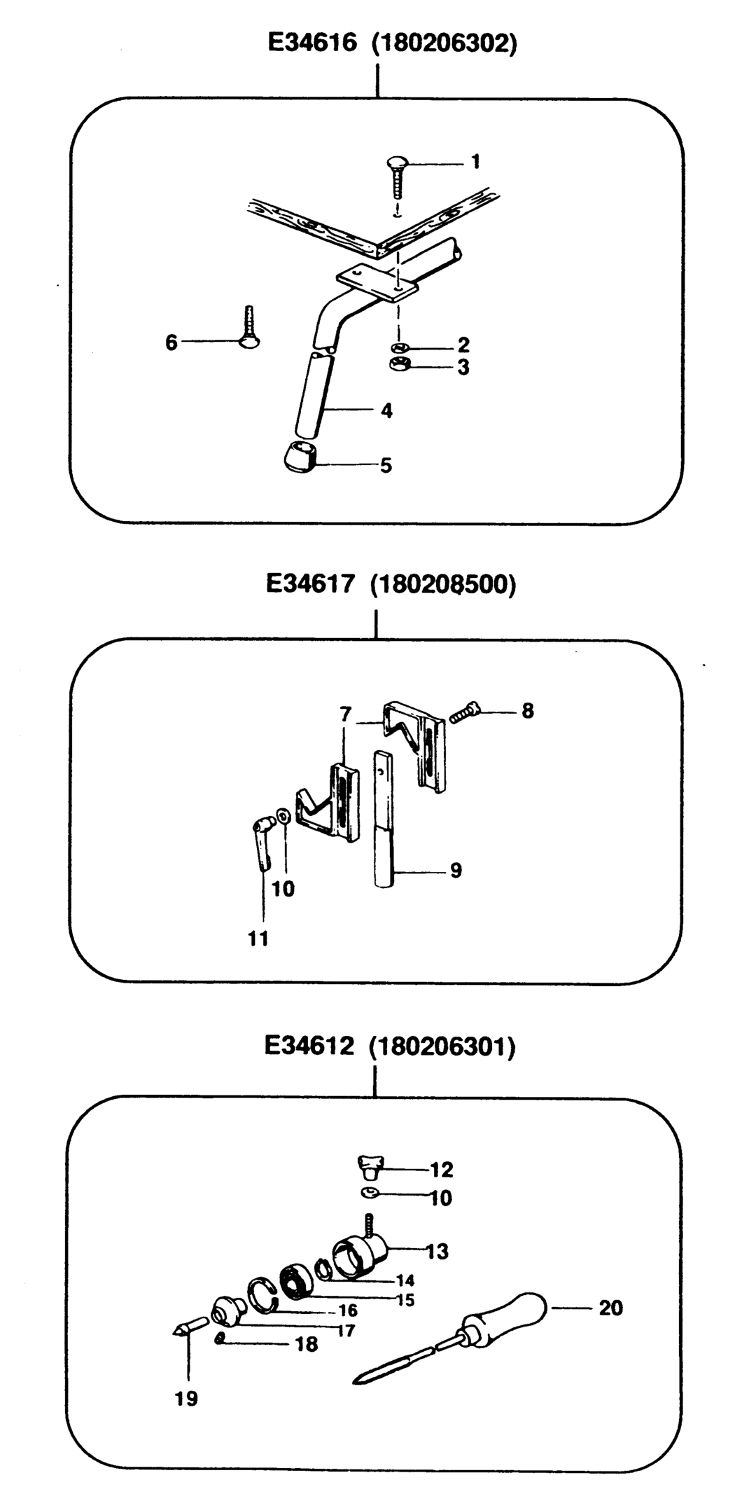 Elu 180206301 Type 1 Hollow Centre Spare Parts